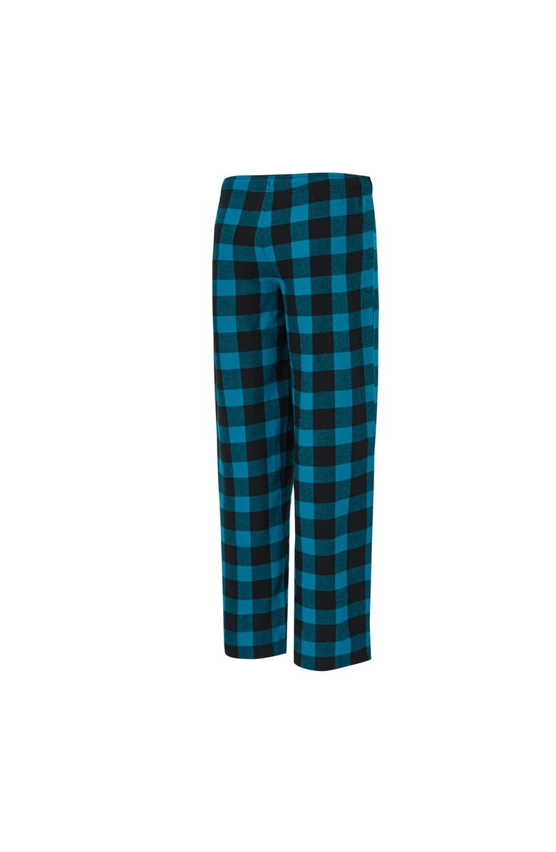 CONCEPTS SPORT Women's Concepts Sport  Black/Teal Jacksonville Jaguars Avondale T-Shirt & Pants Flannel PJ Set, Alternate, color, Black