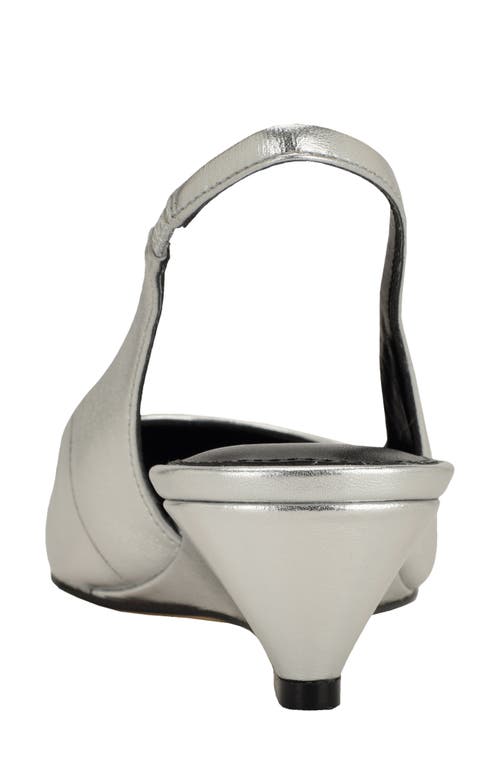 Calvin Klein Mavalyn Slingback Pointed Toe Wedge Pump In White