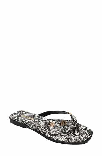 Python Embossed Thong Sandal