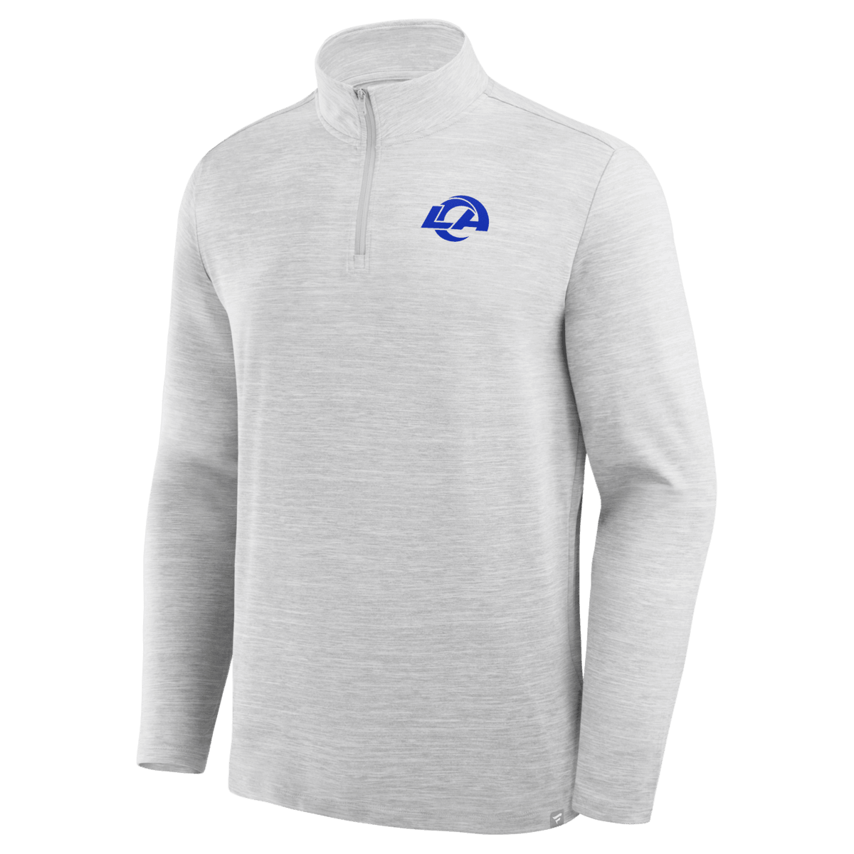 Men's Fanatics Heather Gray Los Angeles Rams Clutch Quarter-Zip Pullover, Alternate, color, Heather Gray