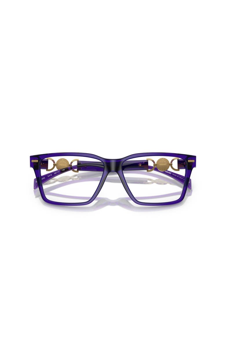 Versace 56mm Rectangle optical glasses, Alternate, color, Violet