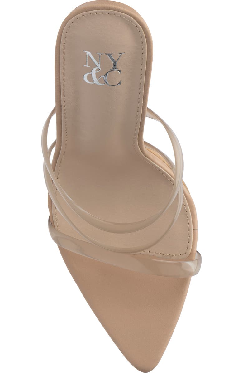 NEW YORK AND COMPANY Biana Clear Strappy Heeled Sandal, Alternate, color, Nude