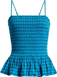 Free People Sundance Gingham Peplum Tank