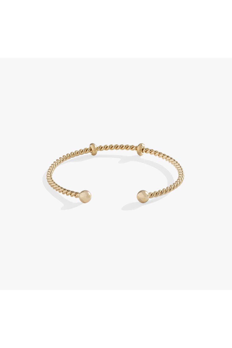 French Rope Charm Bracelet Cuff, Main, color, Gold