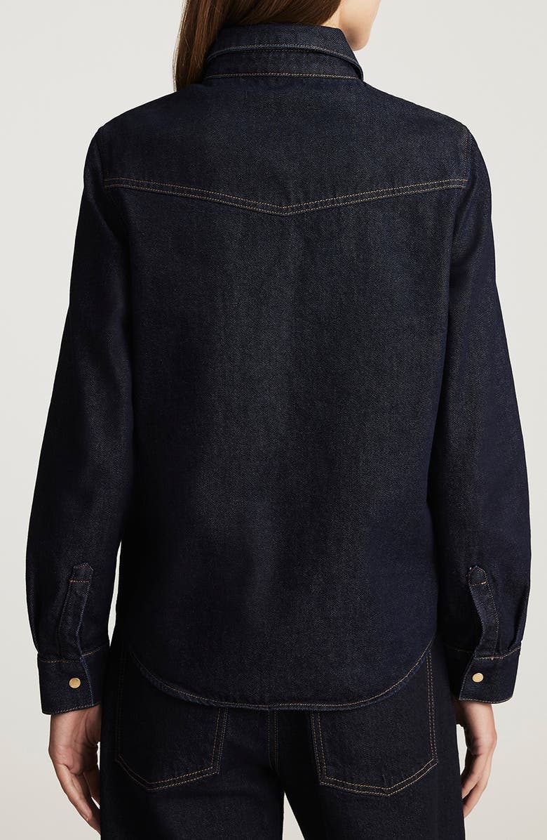 Mavi Jeans Angela Classic Denim Shirt, Alternate, color, Rinse Classic Denim