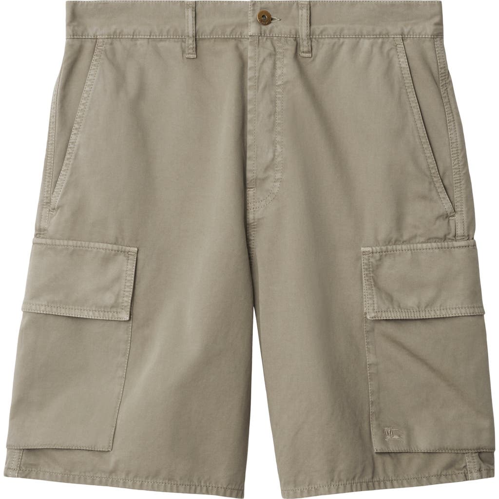 Burberry Beige Cargo Shorts With Motif In Quill