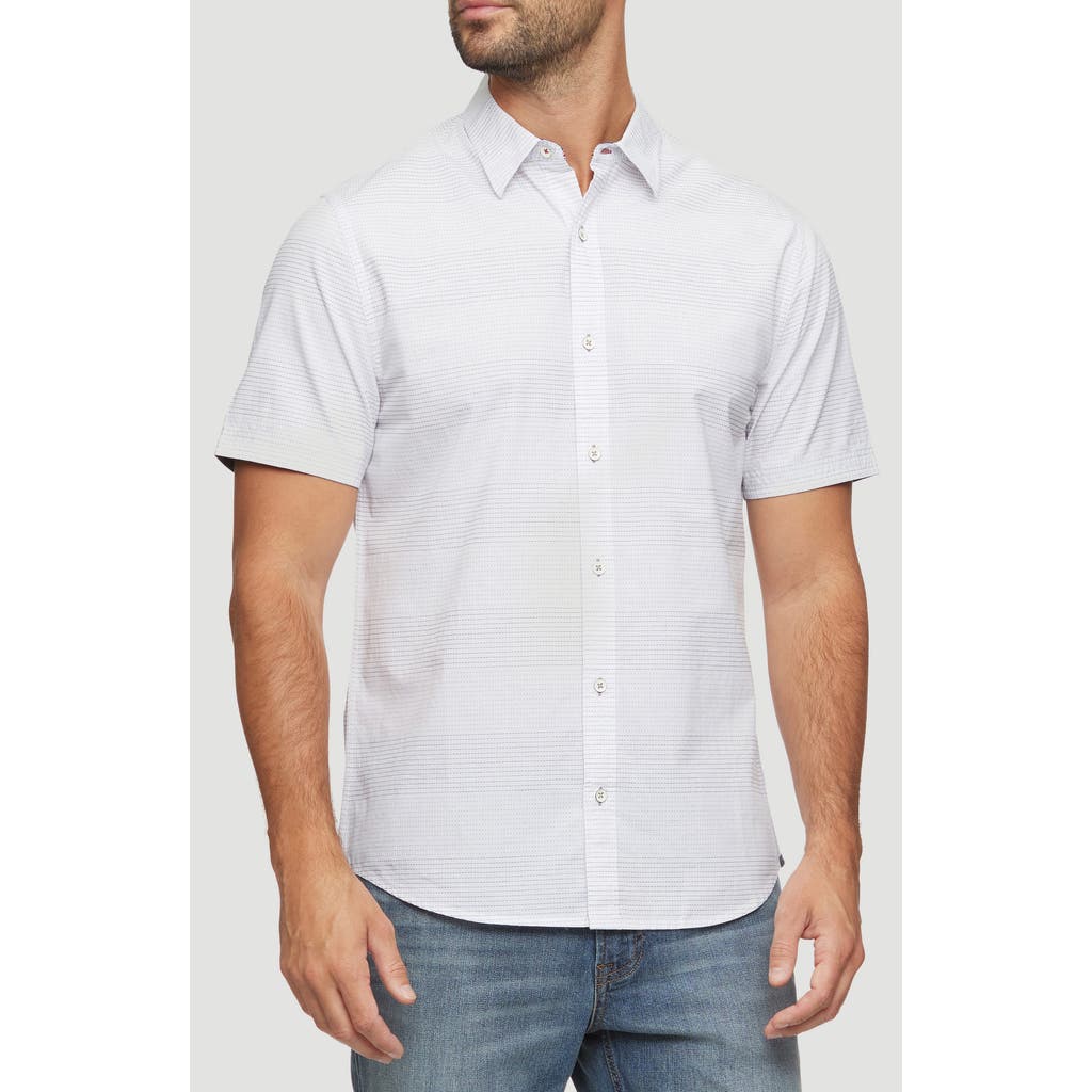 Shop Flag And Anthem Duncanville Dobby Stripe Cotton Shirt In White