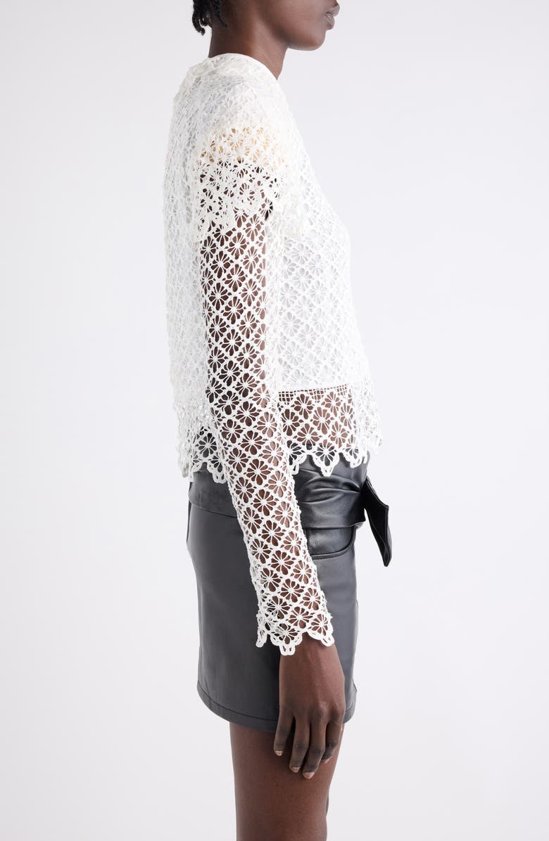 Isabel Marant Ludivine Crochet Cotton Top, Alternate, color, Ecru