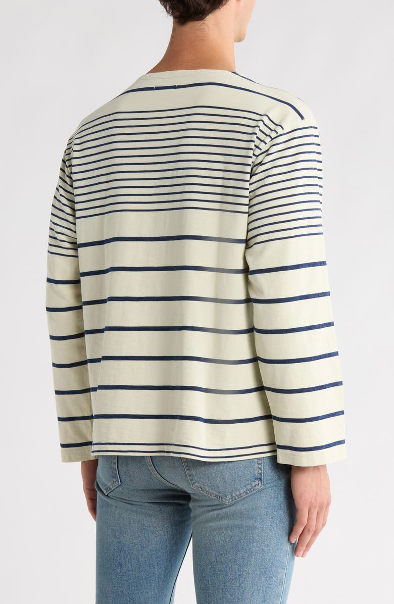 BUCK MASON Strip Cotton Crewneck T-shirt, Alternate, color, M038