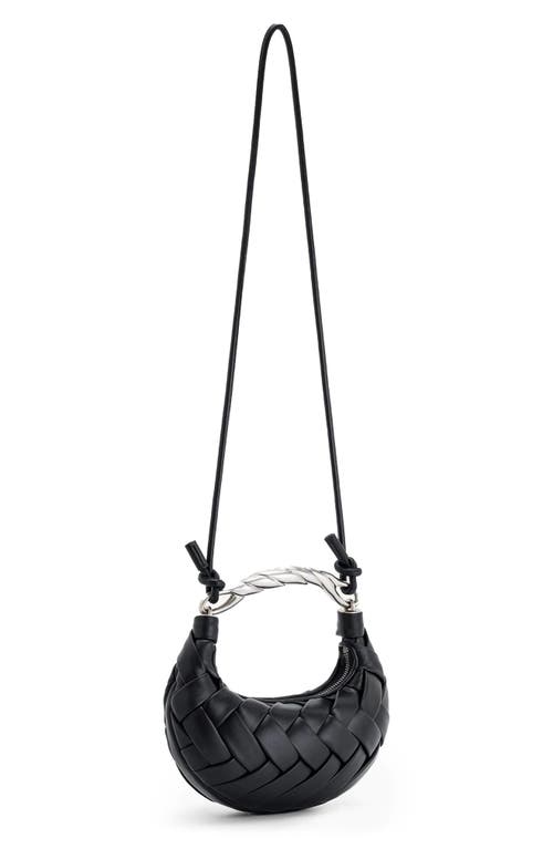 Jw Pei 'orla' Black Handbag With Adjustable And Removable Shoulder Strap And Interwoven Design In Ecoleathe In Black