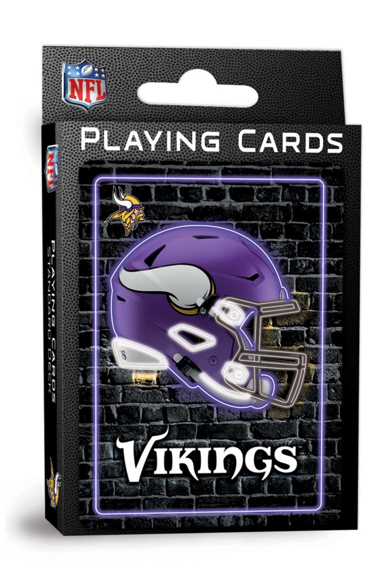 Minnesota Vikings Neon Playing Cards, Main, color, Multicolor