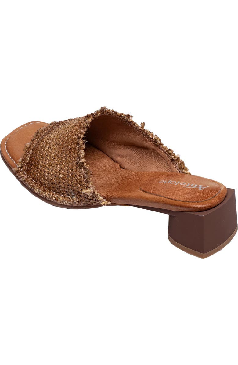 ANTELOPE Clover Raffia Block Heel Sandal, Alternate, color,