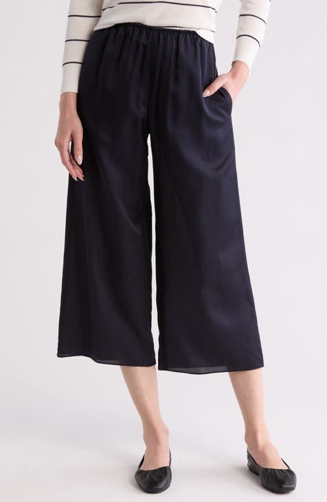 Silk Blend Pull On Pants