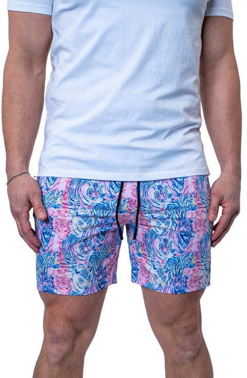 Swim Lion Fadedtigers Navyblue Swim Trunks