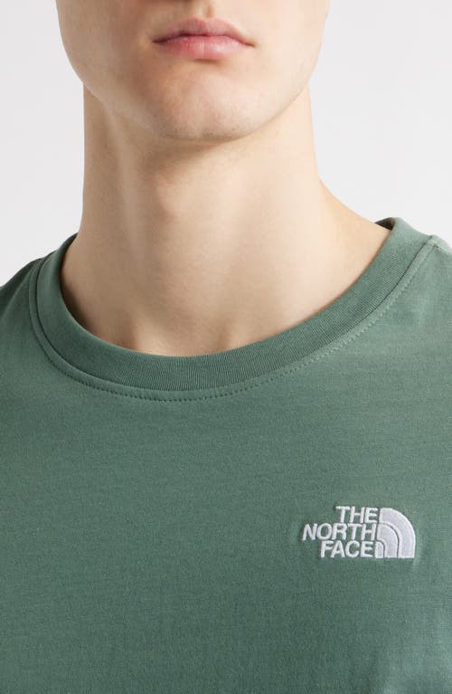 Shop The North Face Box Fit Evolution Embroidered T-shirt In Duck Green