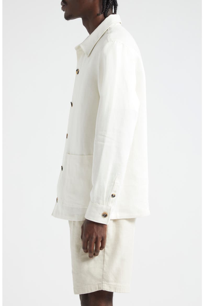 Patch Pocket Linen Overshirt, Alternate, color, WHITE