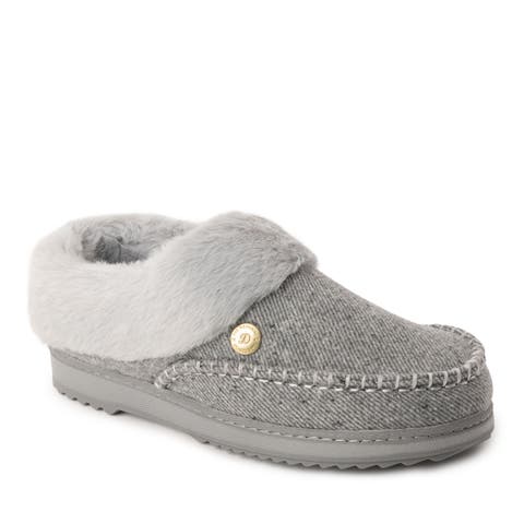 Nyla Plaid Moccasin Toe Clog Slippers
