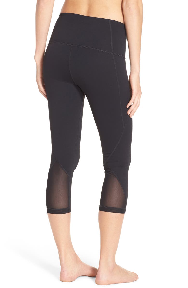 Zella 'Hatha' High Waist Crop Leggings, Alternate, color,