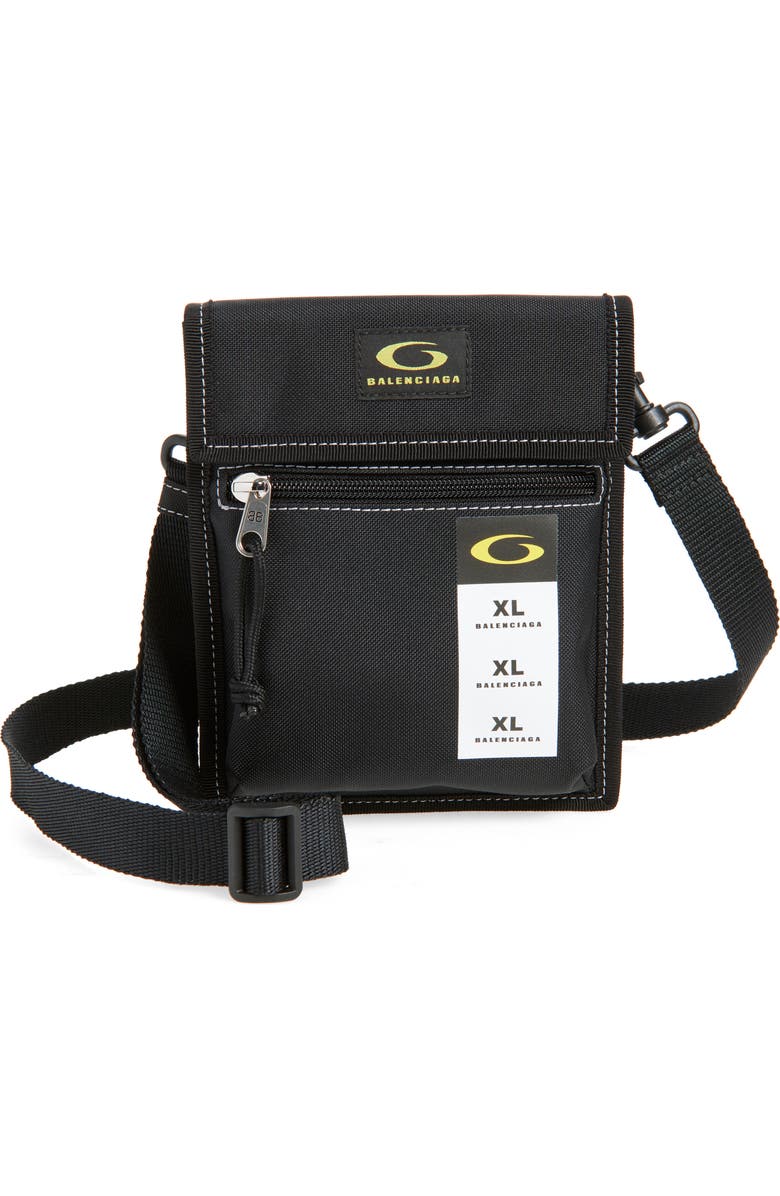 Balenciaga Explorer Crossbody Pouch, Main, color, 1078 Black/ Yellow/ White