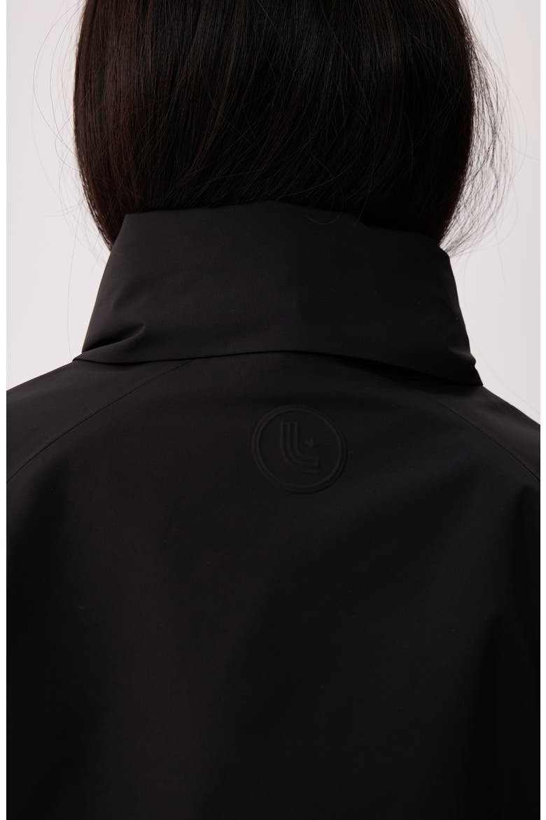 Aliz Water Repellent Short Trench Coat, Alternate, color, BLACK
