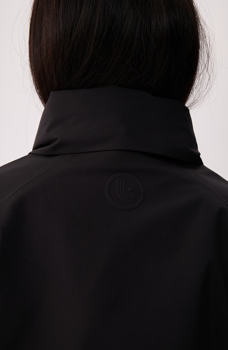 Lole Aliz Water Repellent Short Trench Coat, Alternate, color, Black