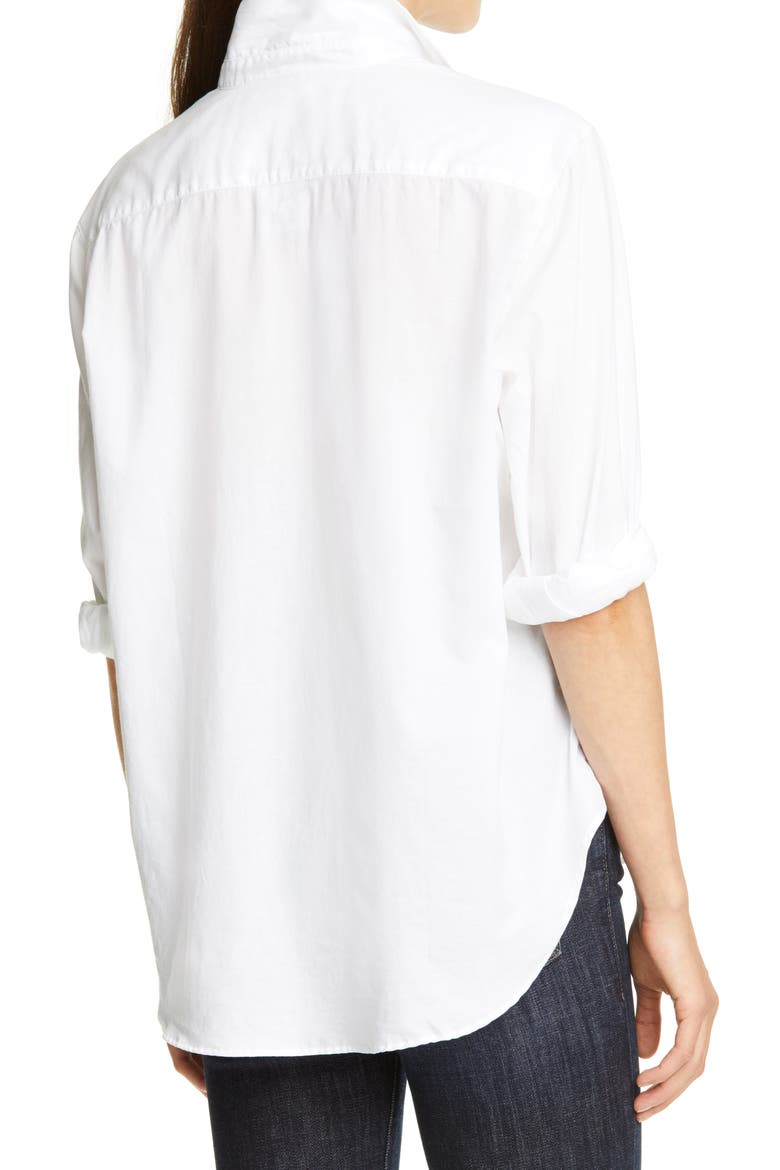 Eileen Casual Cotton Shirt, Alternate, color, WHITE