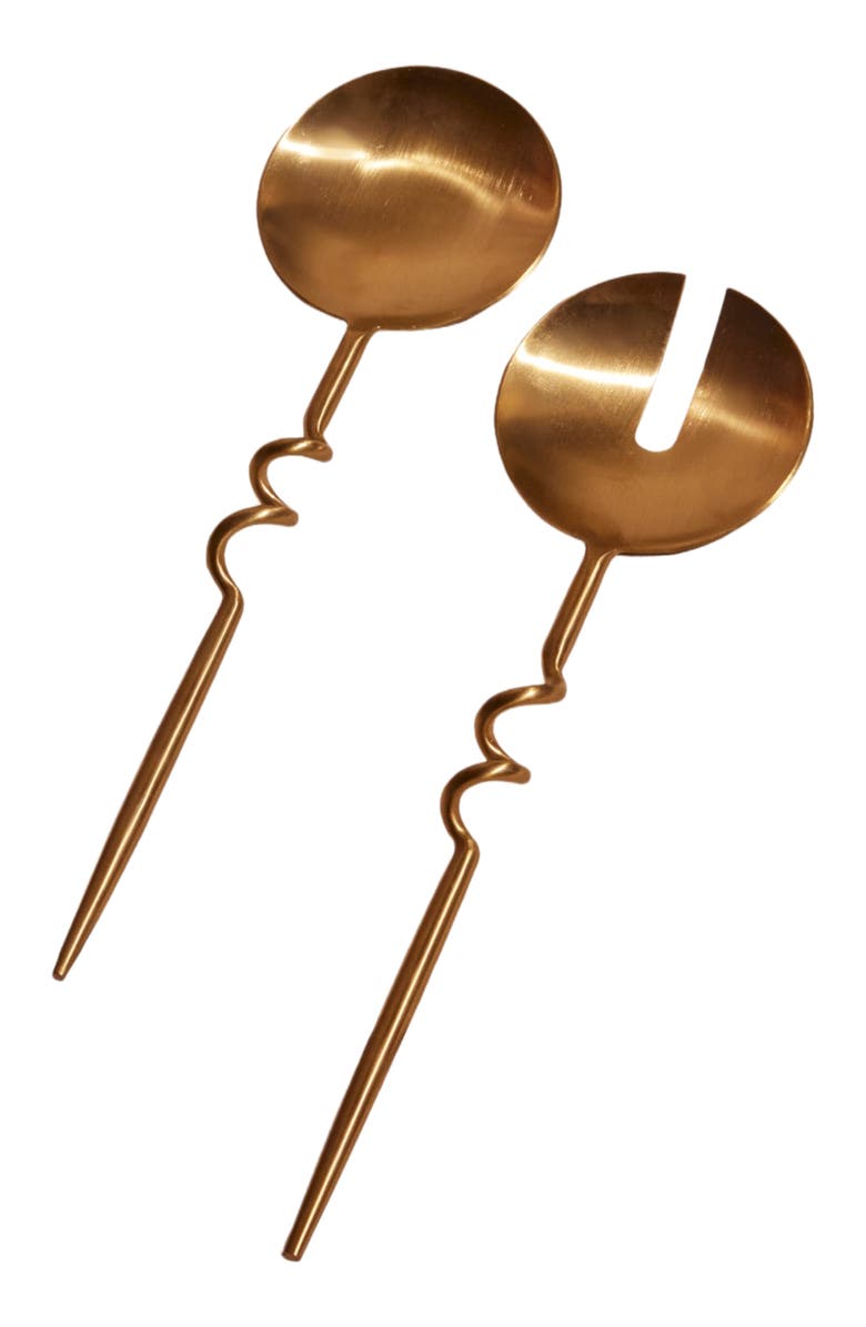 Meso Goods Elisa Servers - Set of 2, Main, color, Brass