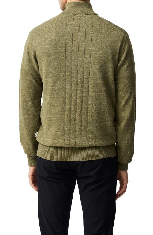 Rodd & Gunn Fortrose Cotton Quarter Zip Sweater In Green