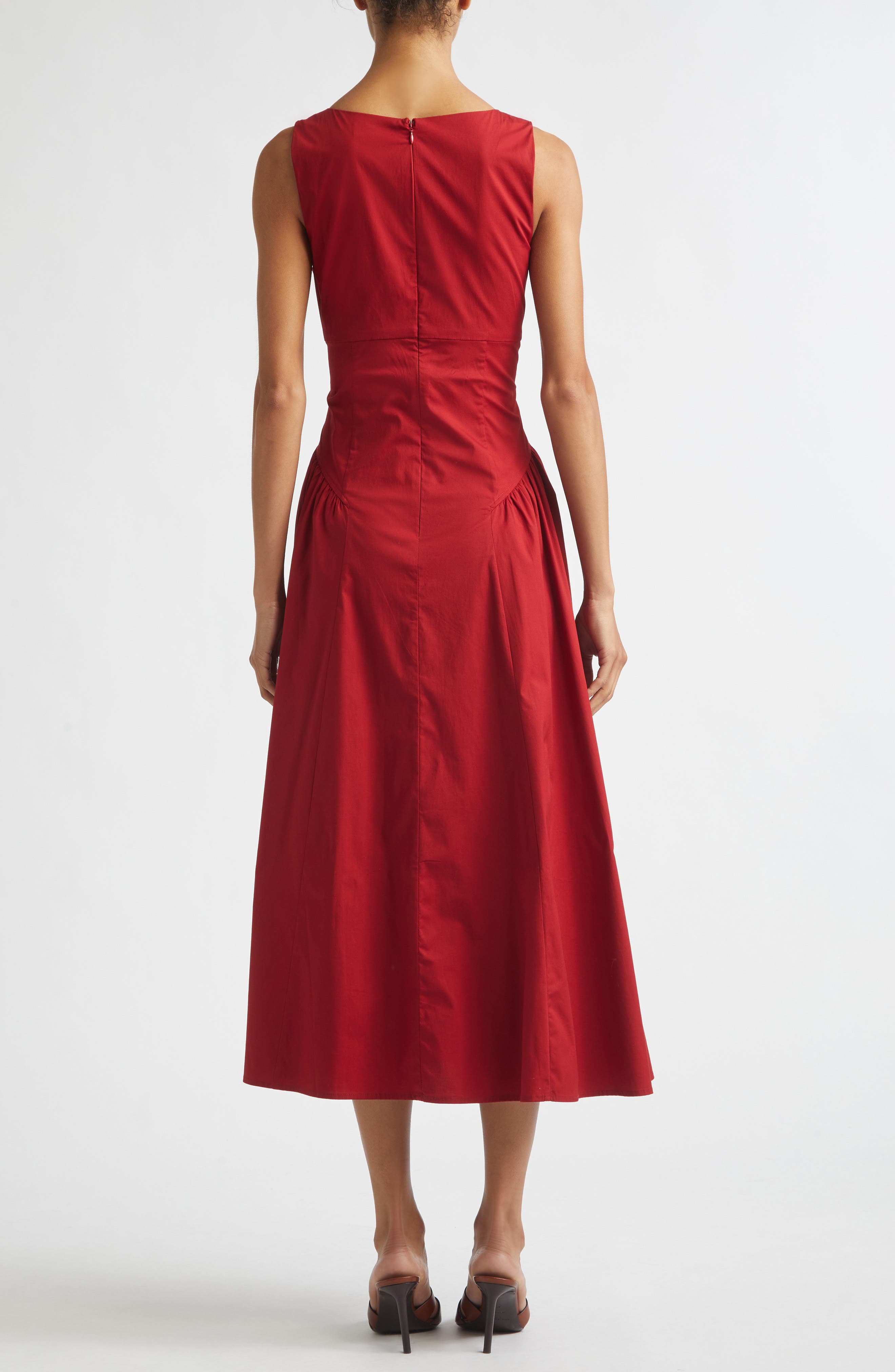 chemise dress Dark Red Cotton Puff Sleeve – French Meadows recently_added_2026-07-28 Free Casual white pants Size:US 10 | UK 9 | 28 CM