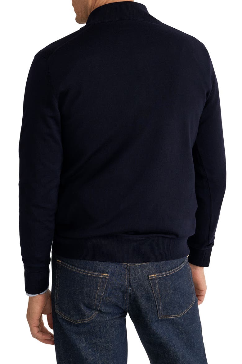 Merino Wool Quarter Zip Sweater, Alternate, color, NAVY
