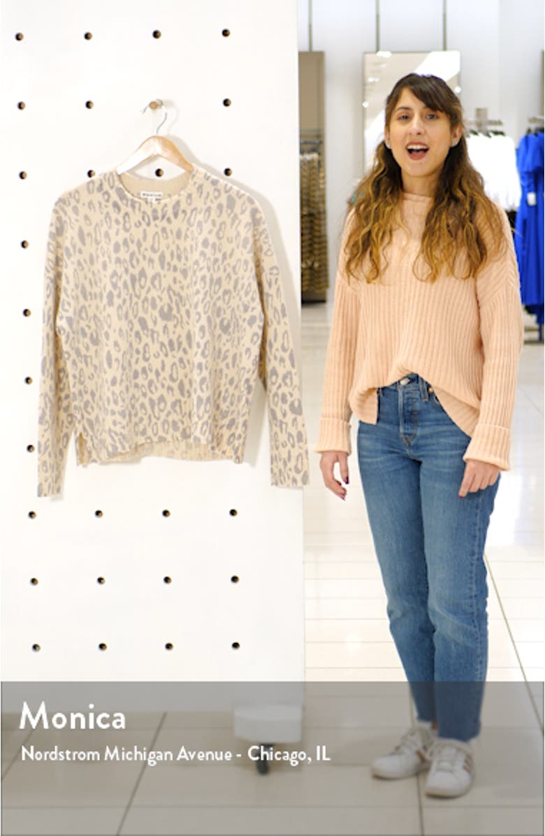 Freida Animal Pattern Merino Wool Sweater, sales video thumbnail