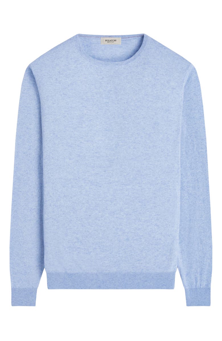 Bugatchi Cotton & Cashmere Crewneck Sweater, Alternate, color, Riviera