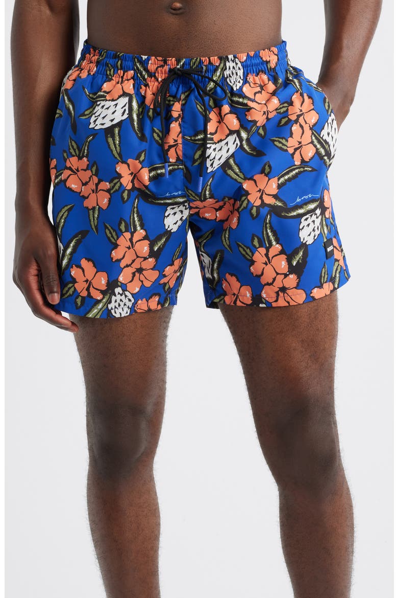 Piranha Swim Trunks, Main, color, MEDIUM BLUE