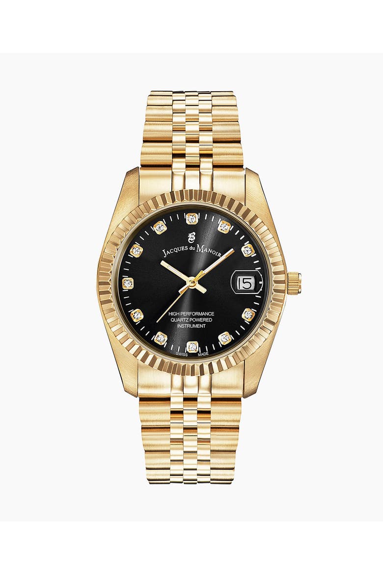 Inspiration - 36mm, Black Dial, Gold-Tone Ladies Watch, Main, color, Black