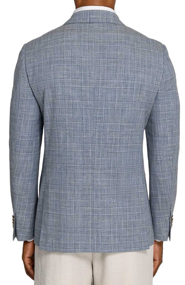 Brooklyn Brigade Douglas Double Breasted Plaid Blazer, Alternate, color, Blue