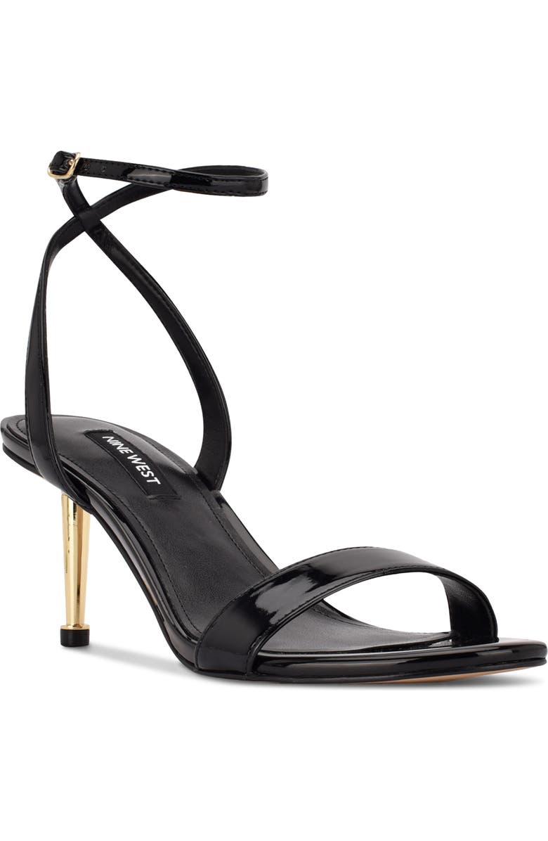 Nine West Anny Sandal, Main, color, Black Patent