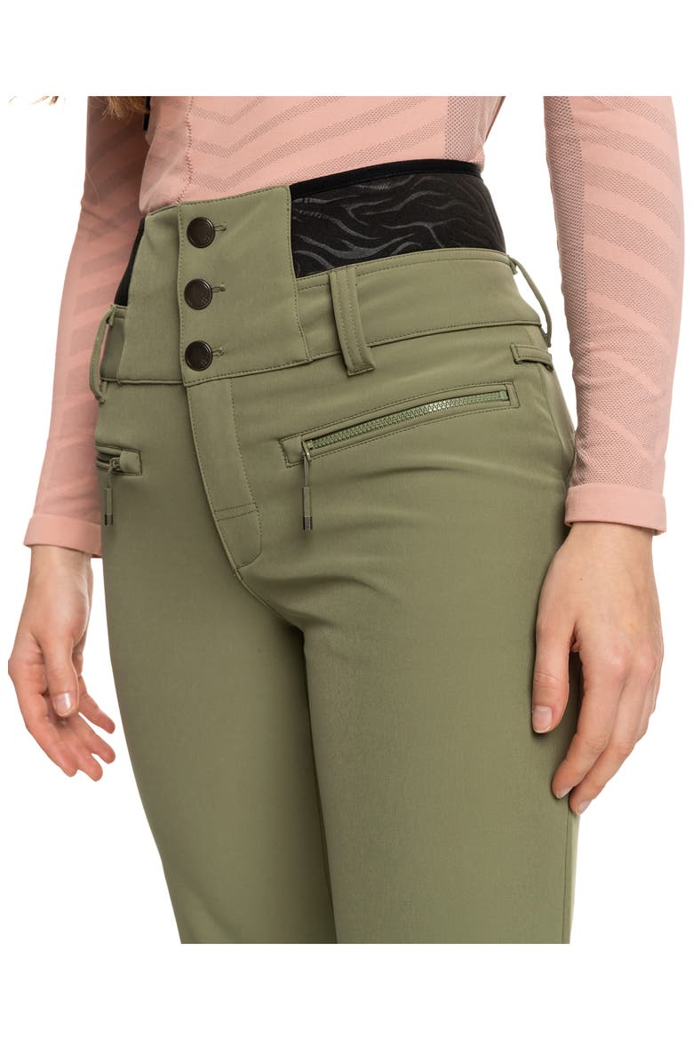 Rising High Waterproof Shell Snow Pants, Alternate, color, DEEP LICHEN GREEN