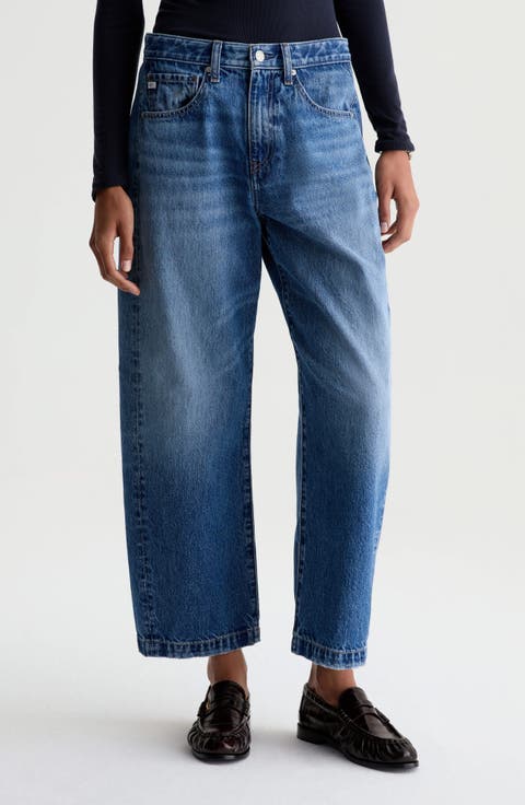 Hattie High Waist Ankle Barrel Leg Jeans