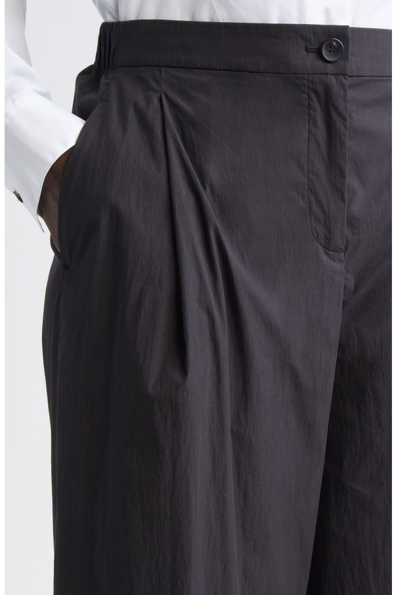 Cooper Pleated High Waist Barrel Leg Pants, Alternate, color, BLACK