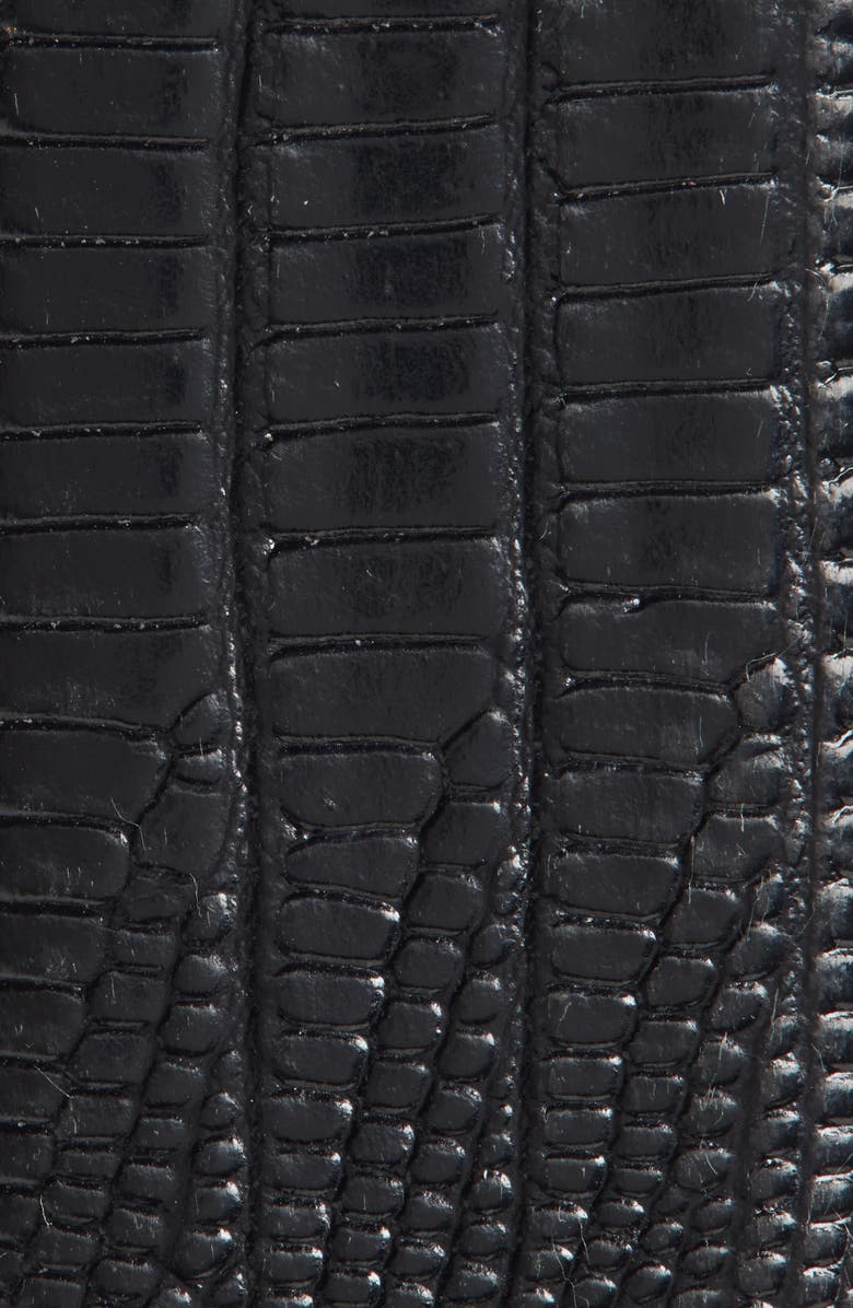 Torino Lizard Embossed Calfskin Leather Belt, Alternate, color, Black