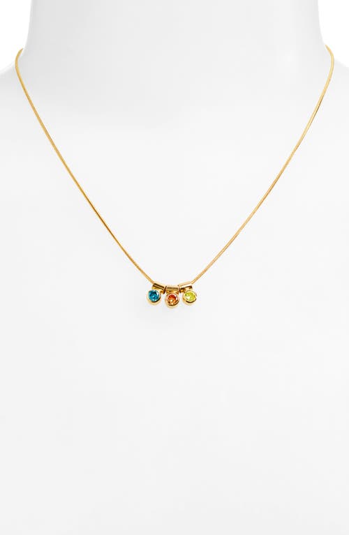 Set & Stones Ellie Multiple Birthstone Pendant Necklace In Gold