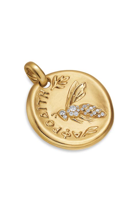 Medallion Amulet 18K Gold and Diamonds, 28mm