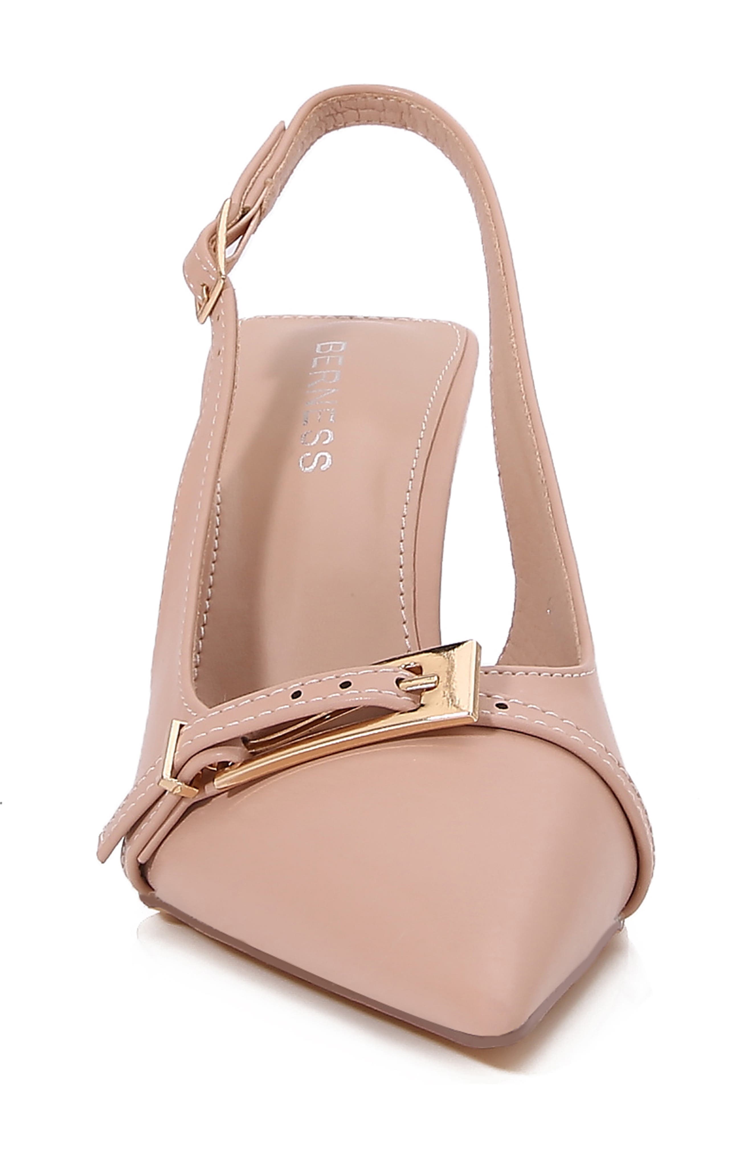 BERNESS Coraline Pointed Toe Slingback Pump, Alternate, color, Beige