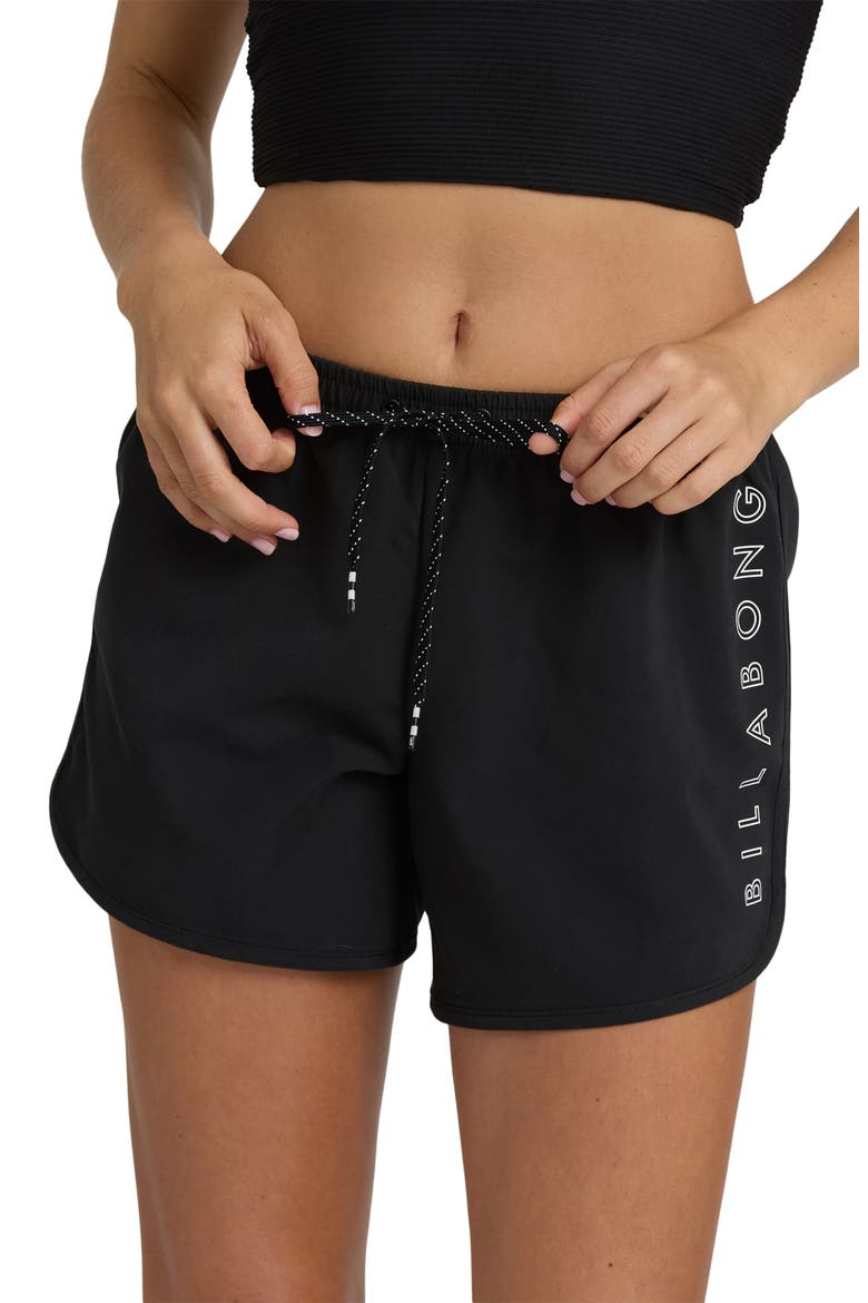 Fun Times Board Shorts, Alternate, color, BLACK PEBBLE