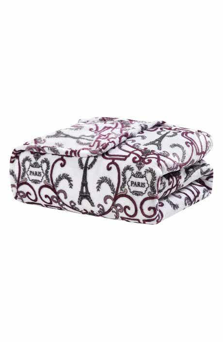 Luxury Home Paris Fleece Throw Blanket