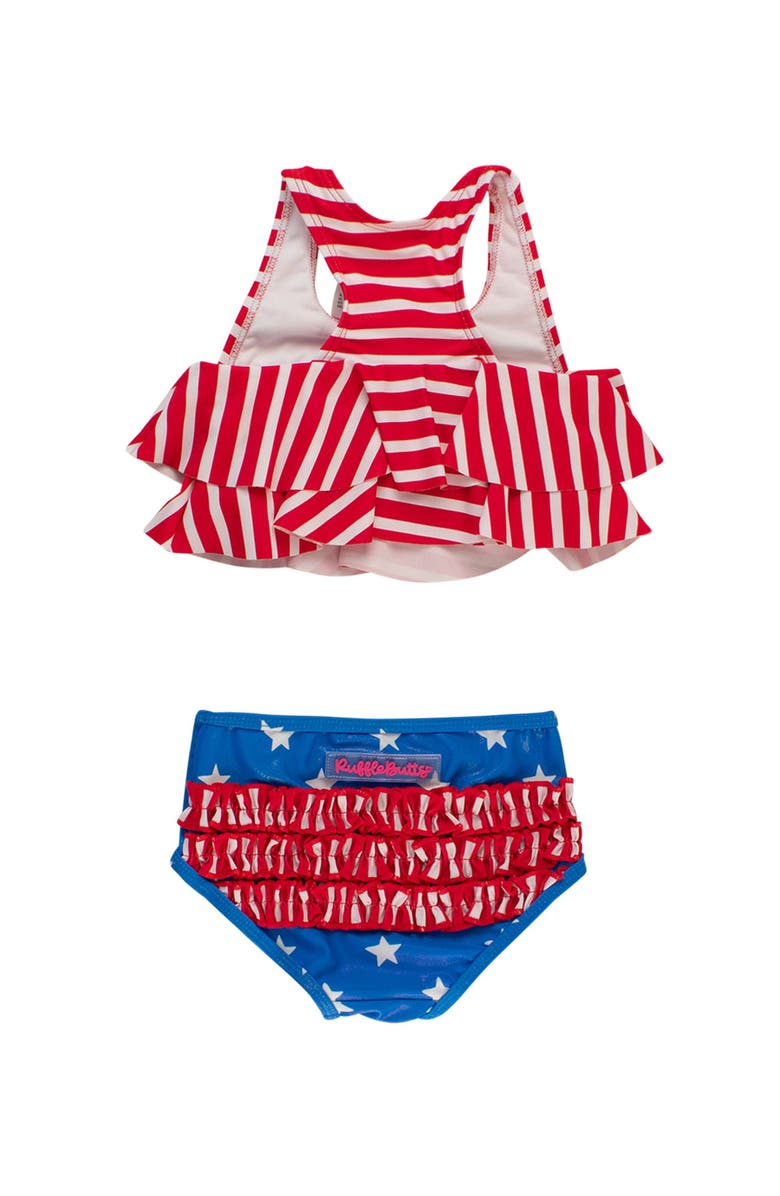 RuffleButts Girls Flounce Bikini, Alternate, color,
