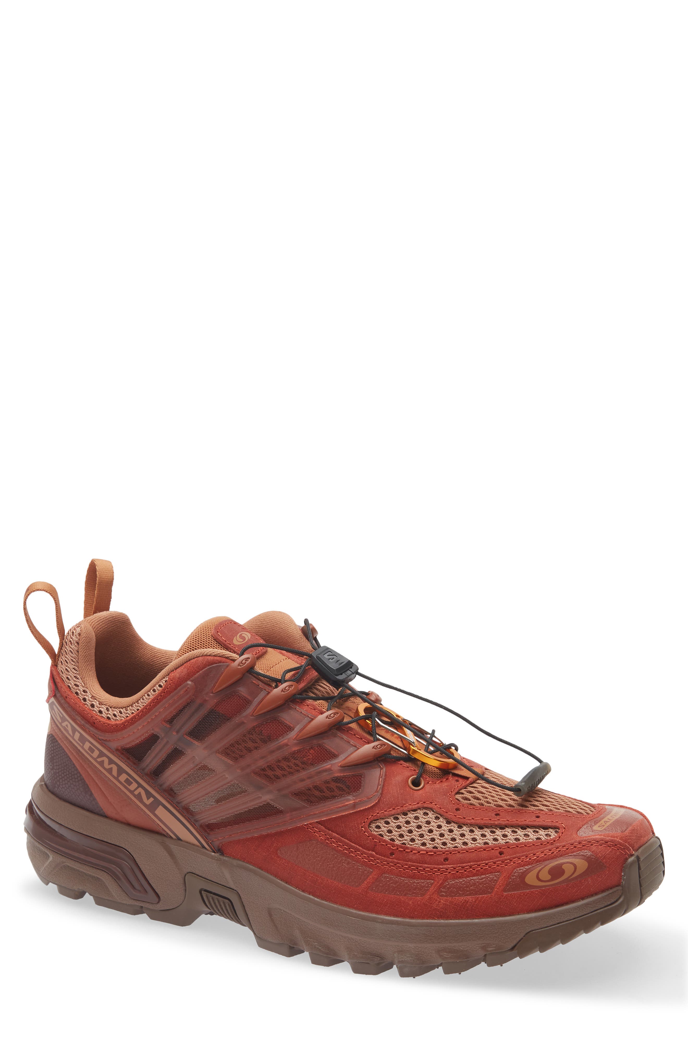 Salomon ACS Pro Red Ashes Running Sneaker, Main, color, Pecan Brown/ Chili/ Mustang