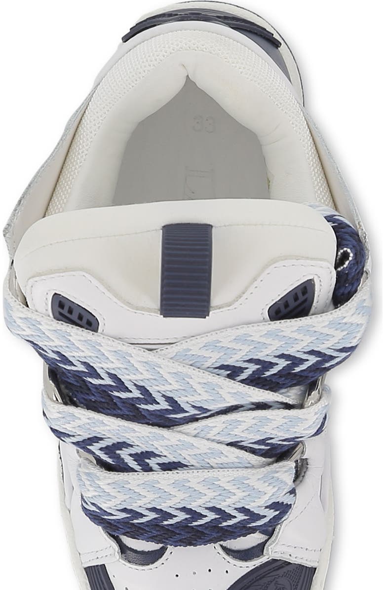 Lanvin Kids Curb Sneakers With Laces, Alternate, color, Navy Blue