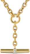David Yurman Mercer® Petite Toggle Necklace in 18K Yellow Gold with Diamonds