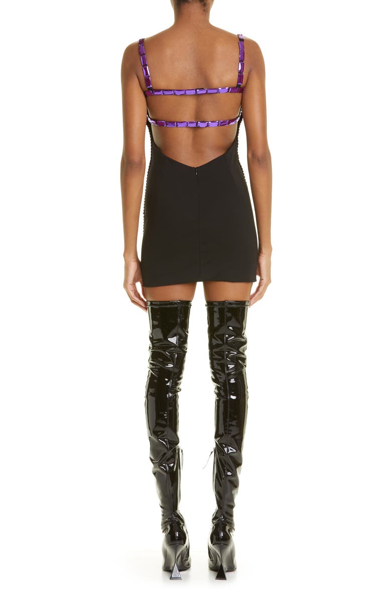 Rue Embellished Square Neck Minidress, Alternate, color, VIOLET